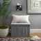 Simplify Gray Collapsible Flip Top Hamper Ottoman